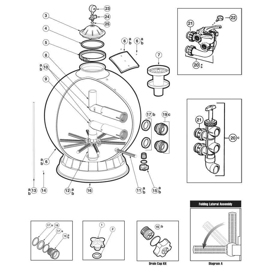 hayward sand filter parts diagram
