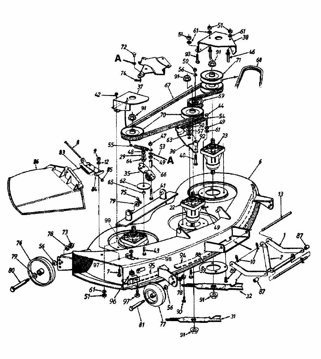 Mtd 46 mower deck diagram