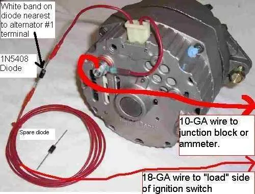 single wire alternator wiring diagram
