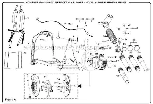 homelite uv80522 drain plug location diagram