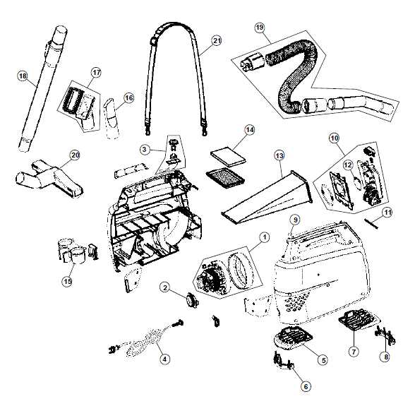 Key Components of the Hoover uh74200 Parts Diagram