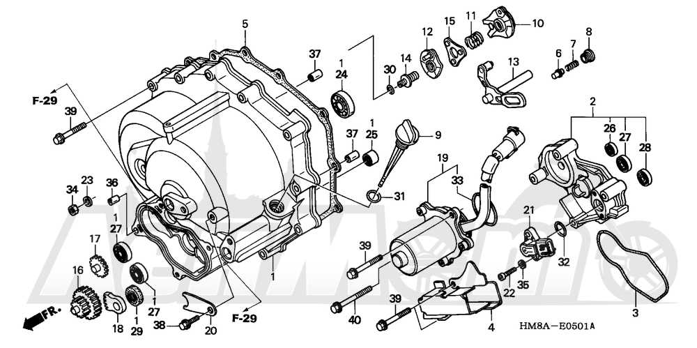 Components of the Honda Recon Rear End