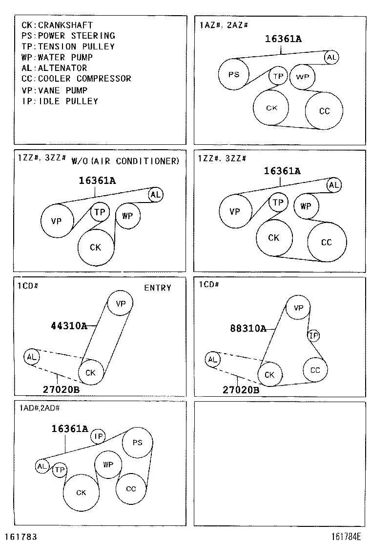 2005 toyota corolla belt diagram