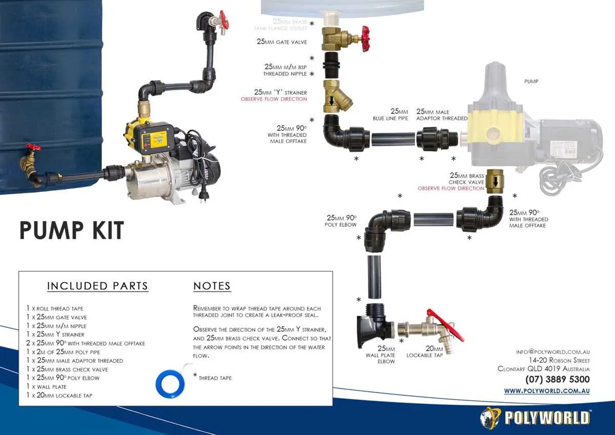 water pump water pressure tank installation diagram