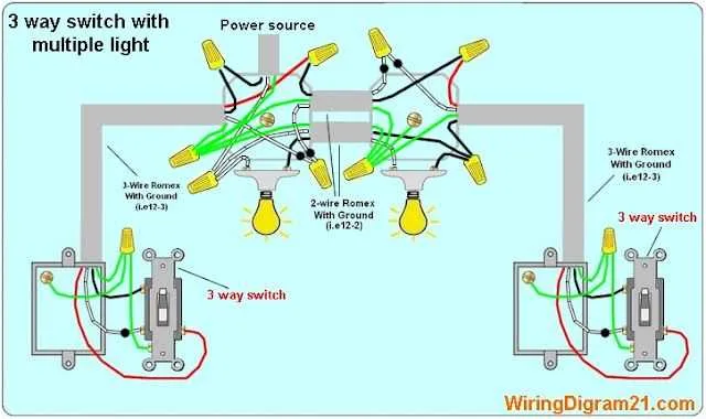 3 way switch wiring schematic diagram