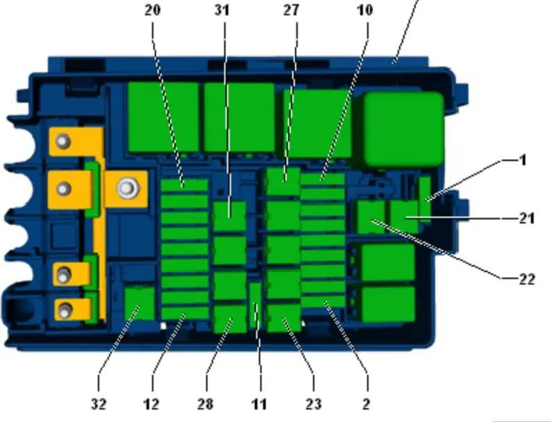2013 vw passat fuse box diagram under hood