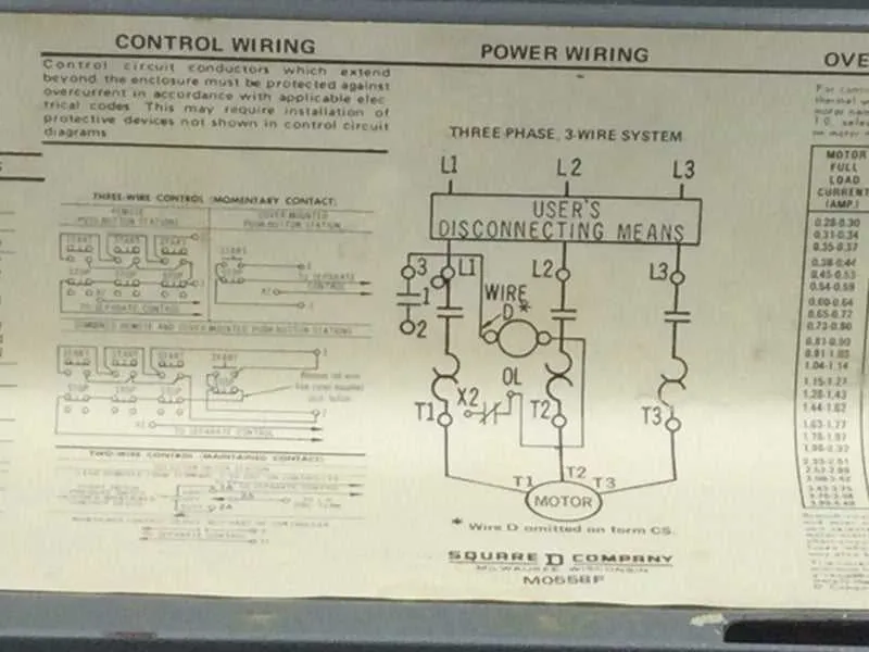 square d starter wiring diagram