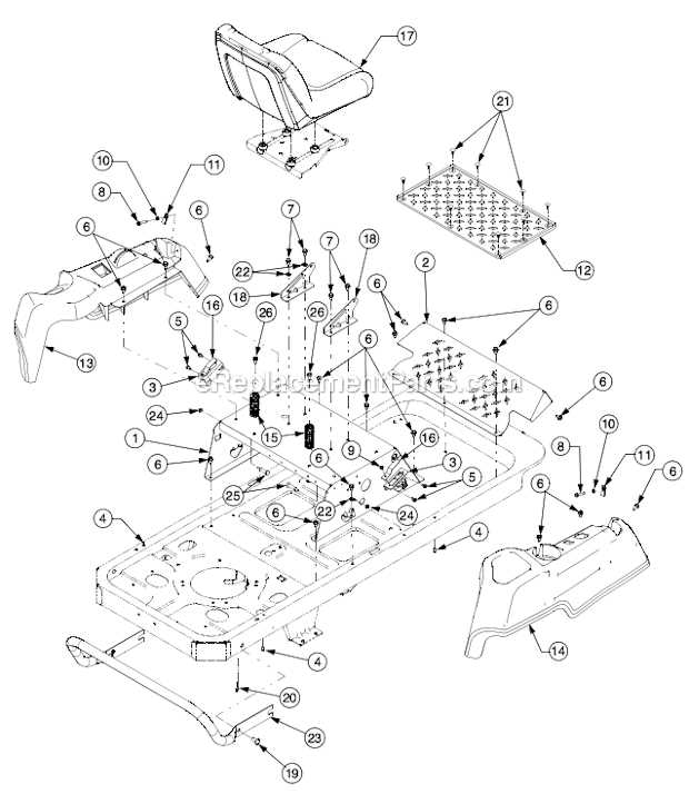 Troy bilt mustang 42 deck belt diagram