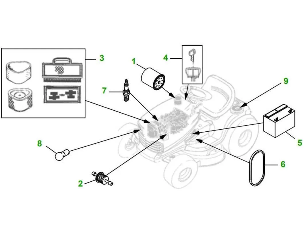 john deere l100 drive belt diagram