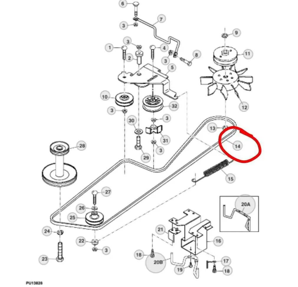 john deere lt160 belt diagram