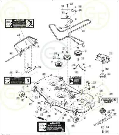 john deere z425 parts diagram