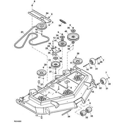 Step-by-step instructions for the John Deere 717a deck diagram