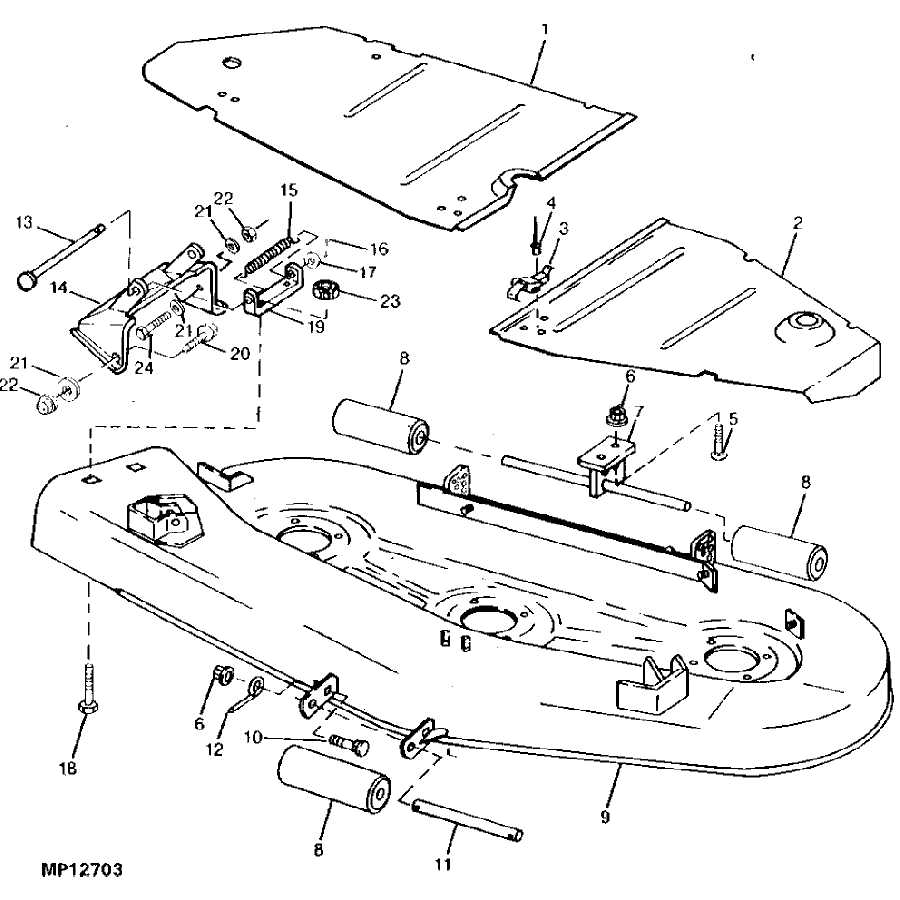 What is a John Deere 717A deck diagram?