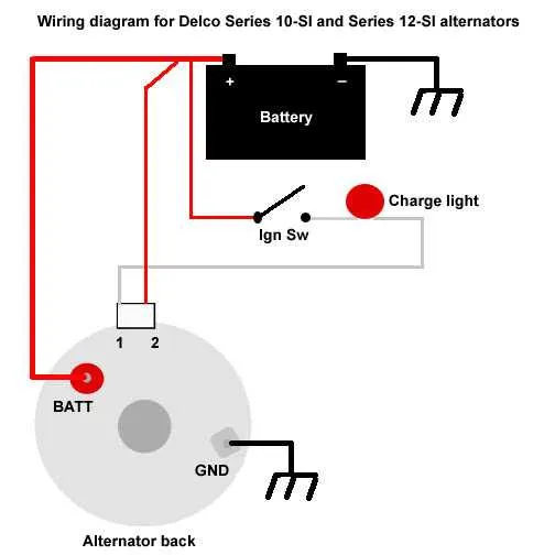 wiring diagram for 3 wire alternator