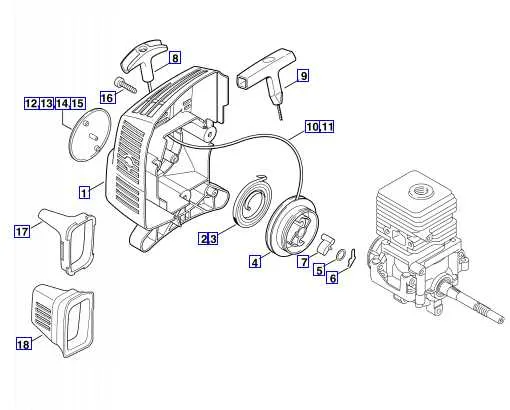 stihl fs55 parts diagram
