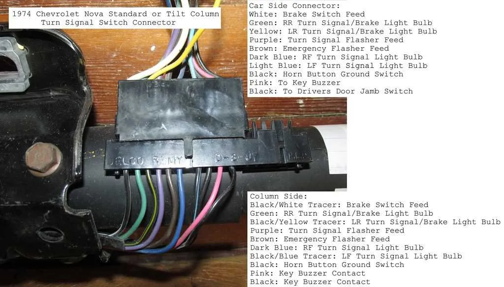 color code gm steering column wiring diagram
