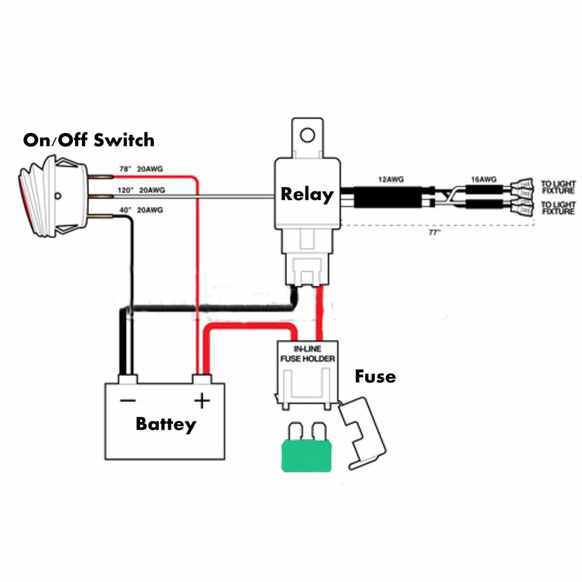 Led light bar switch diagram