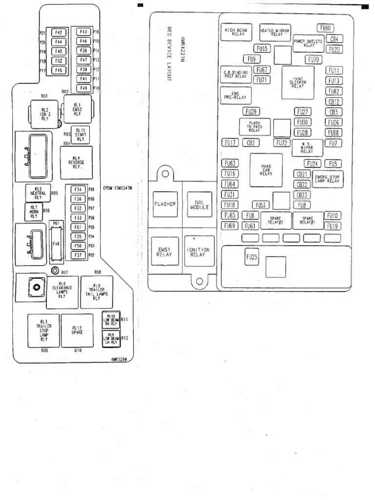 mack fuse box diagram