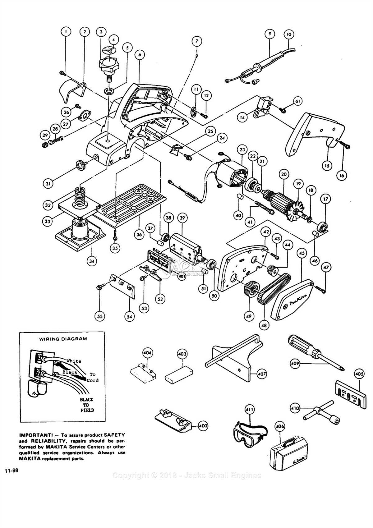 Common Troubleshooting Using Makita Parts Diagram