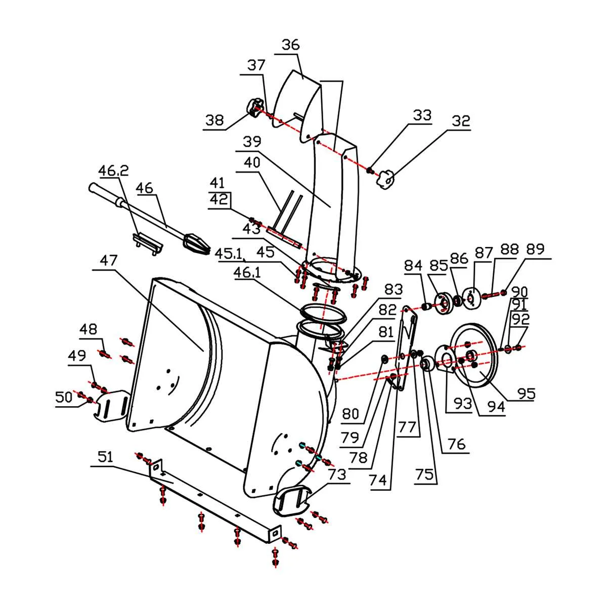 mtd snow thrower parts diagram