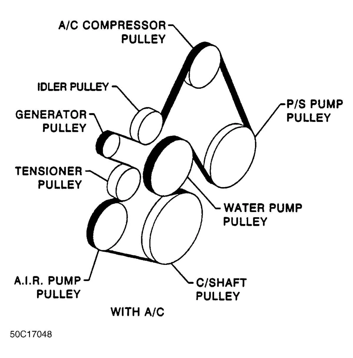 chevy 350 fan belt diagram
