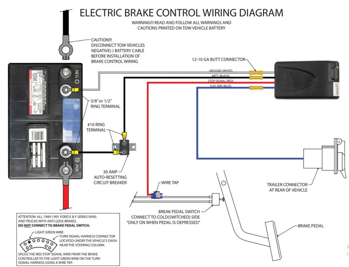 dual axle trailer brake wiring diagram