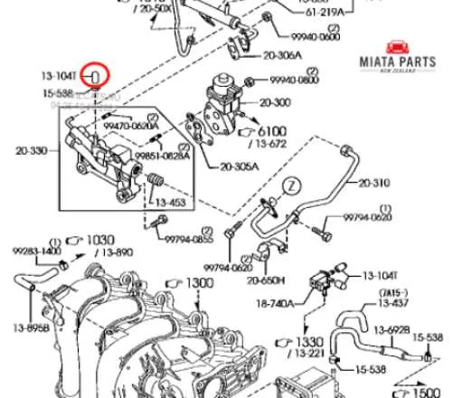 nc miata coolant hose diagram