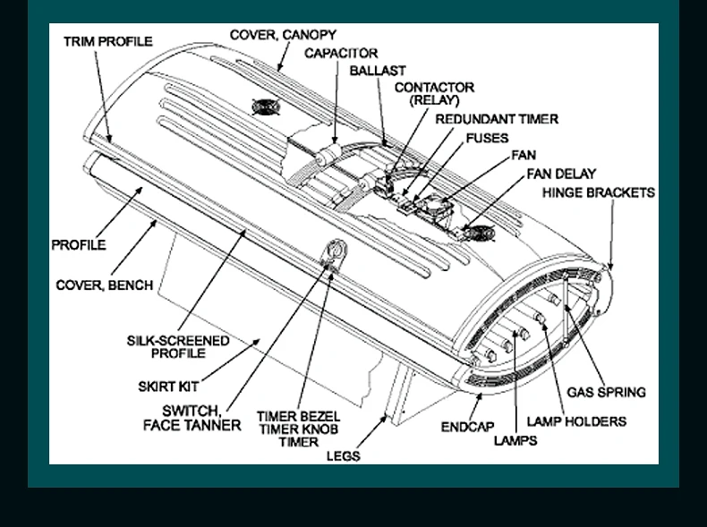 Wiring diagram for tanning bed