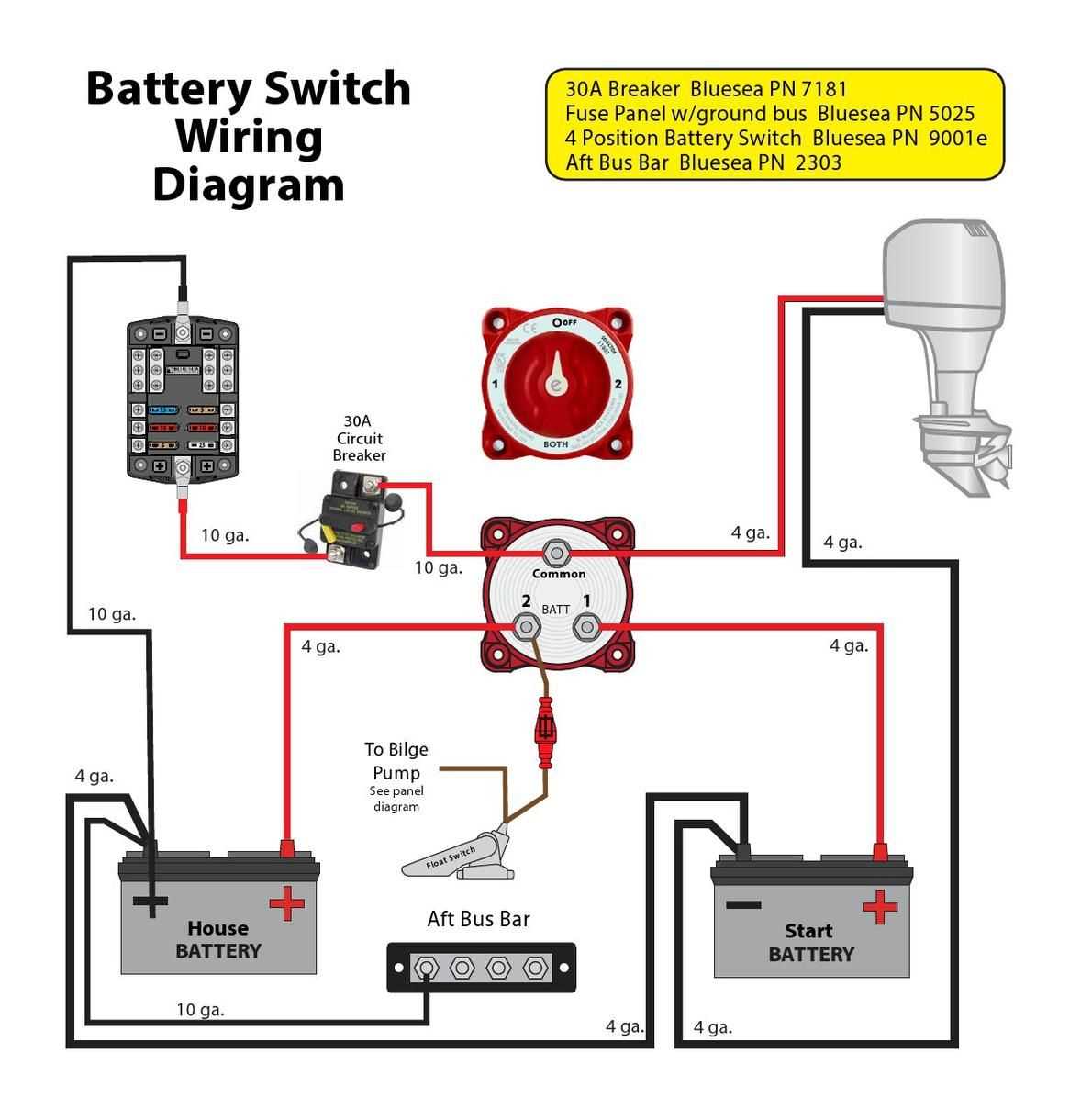 Triton boat battery wiring