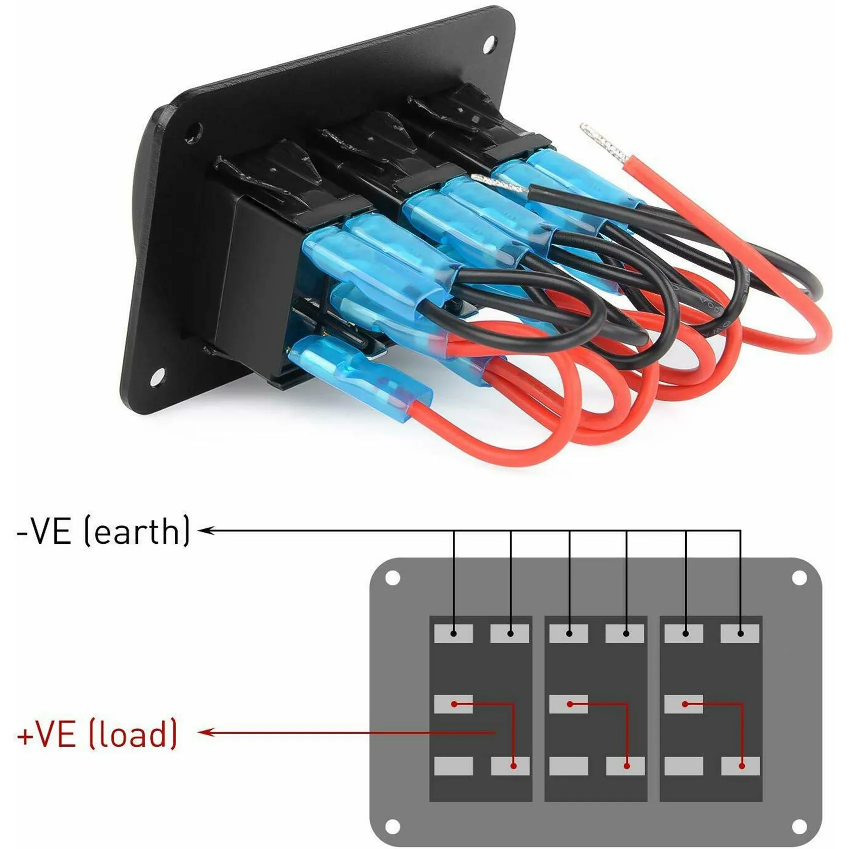 Nilight 5 pin rocker switch wiring diagram