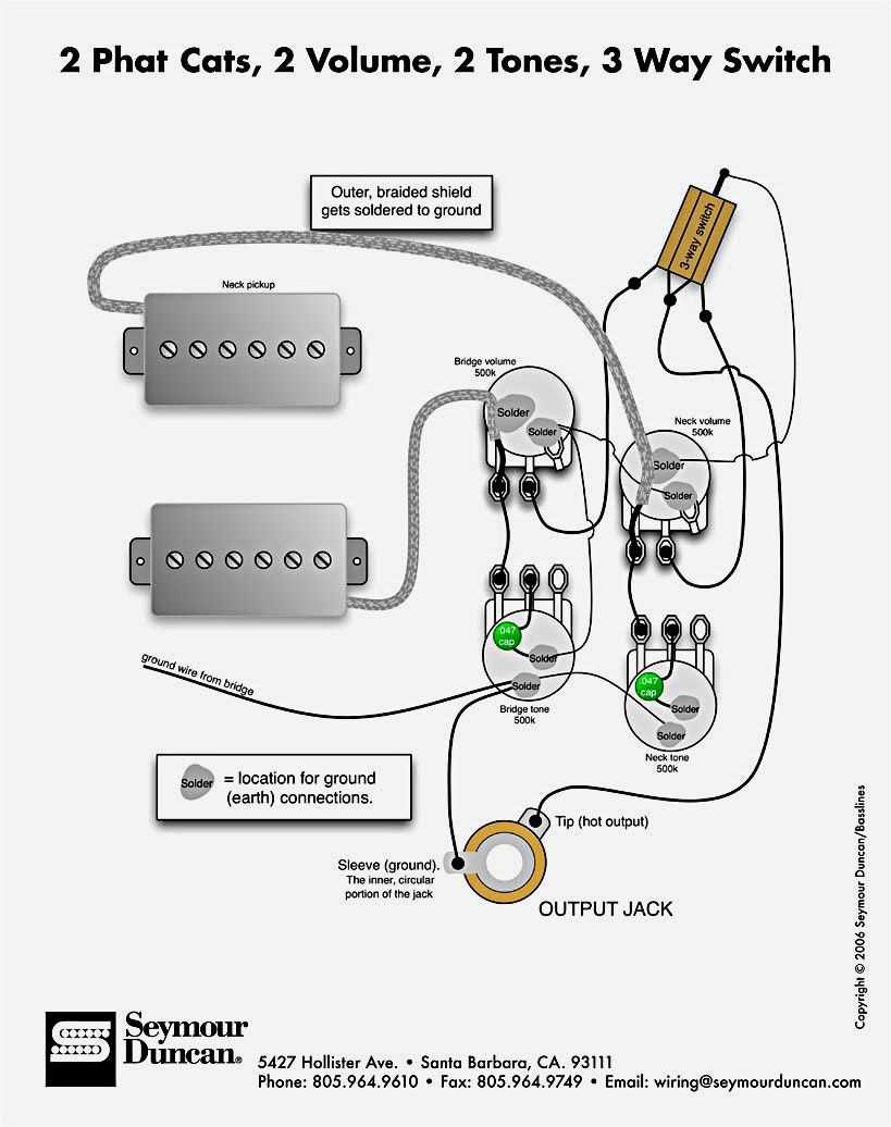 Single pickup bass wiring diagram