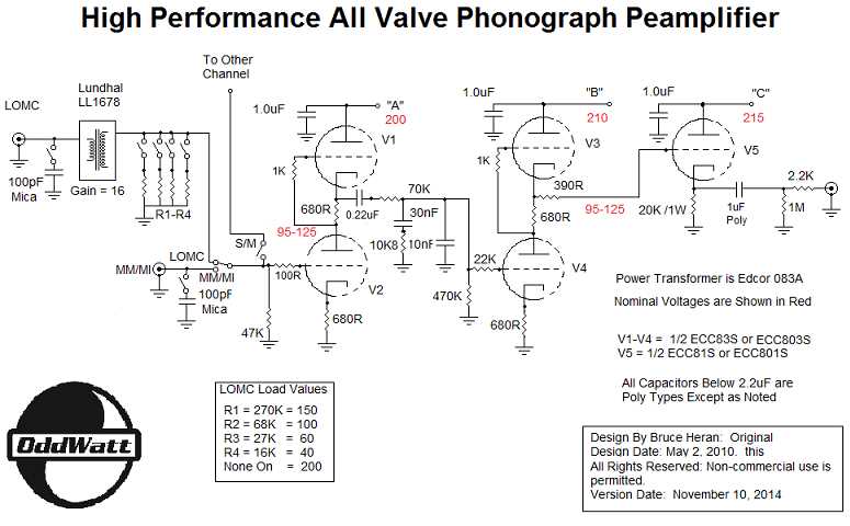 Diy tube phono preamp schematic