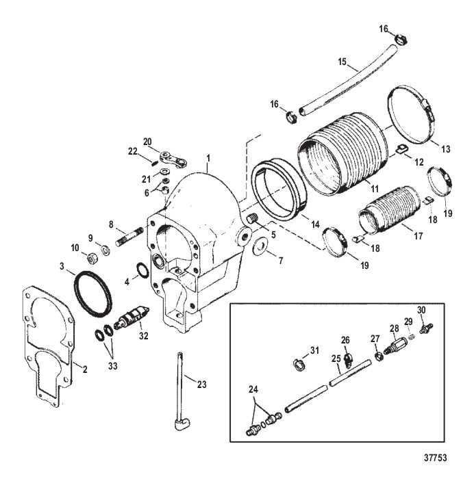 Alpha one transom assembly diagram