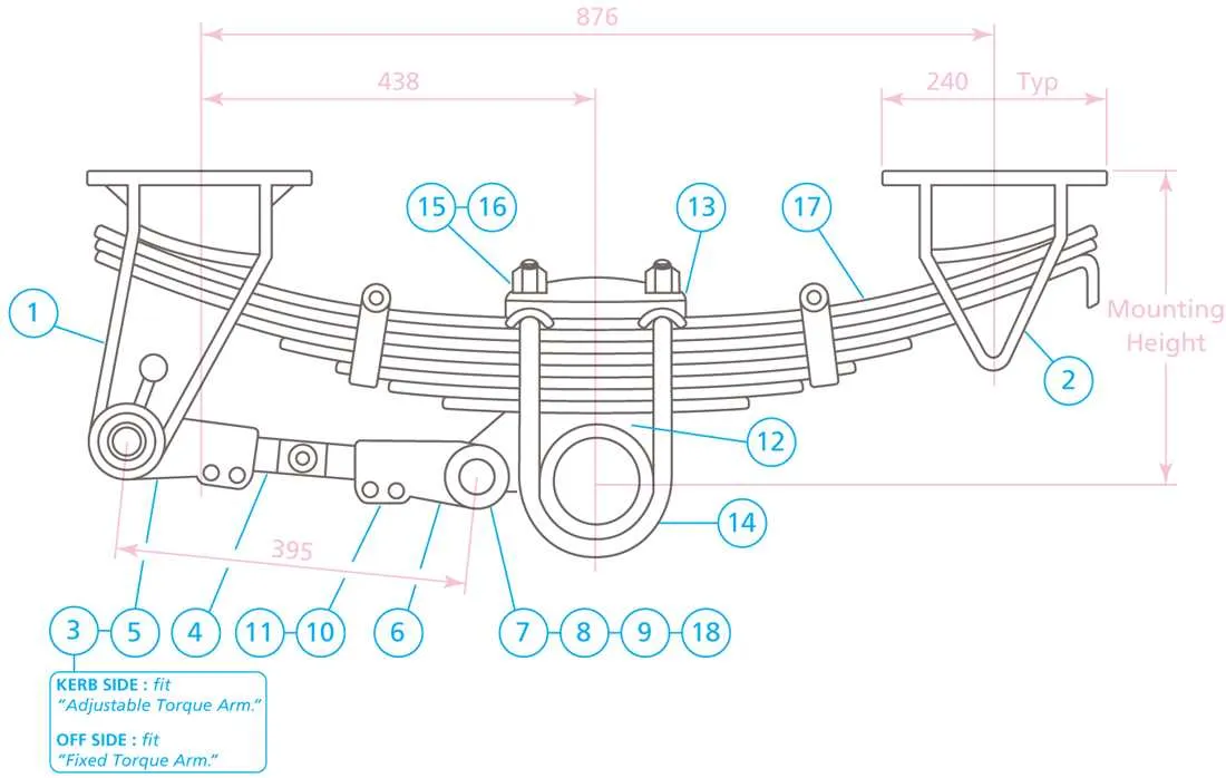 parts of a trailer diagram