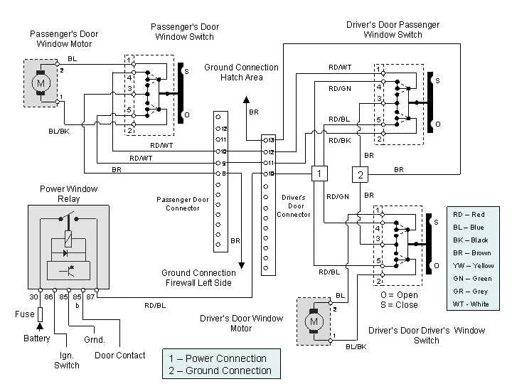 power window wiring diagram