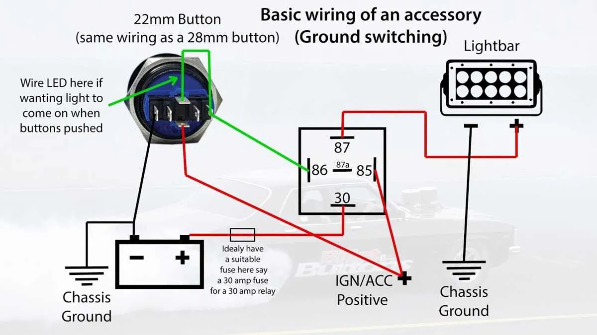 push button switch wiring diagram