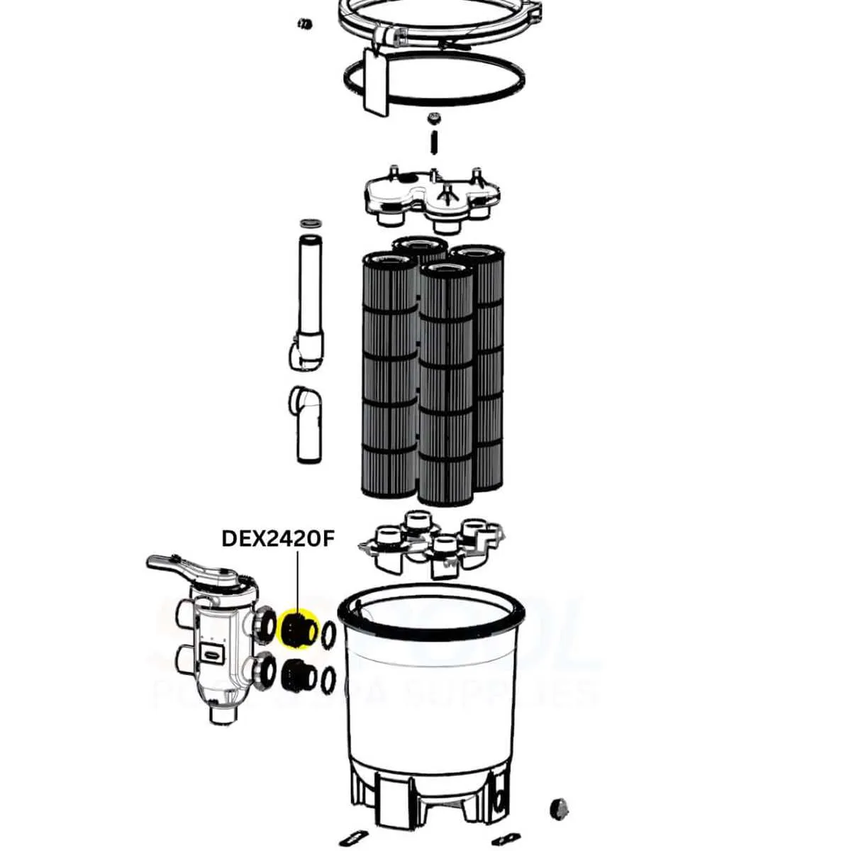 hayward sand filter parts diagram