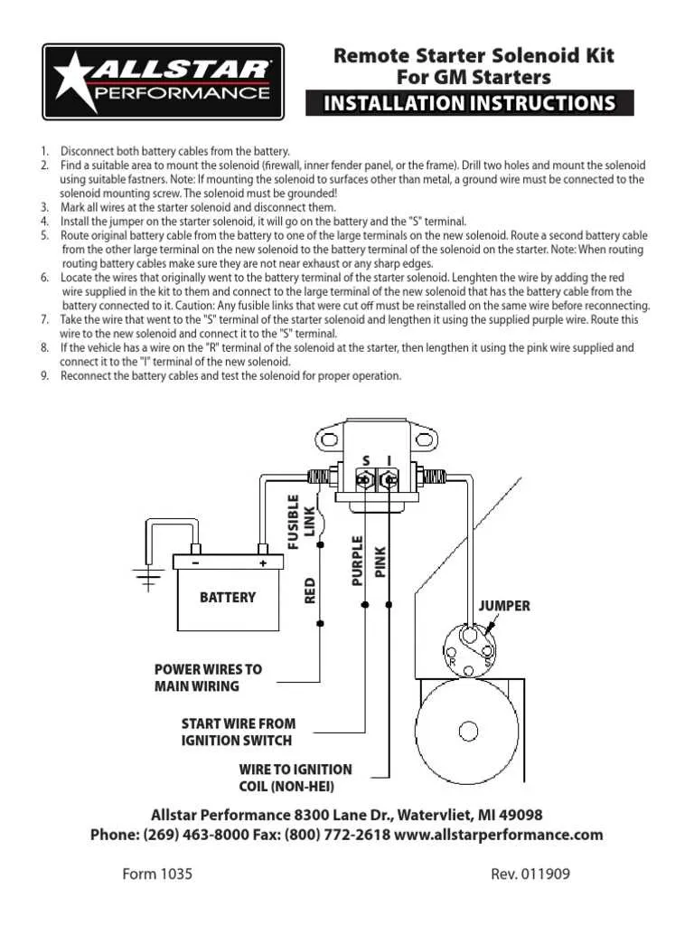 remote starter installation diagram