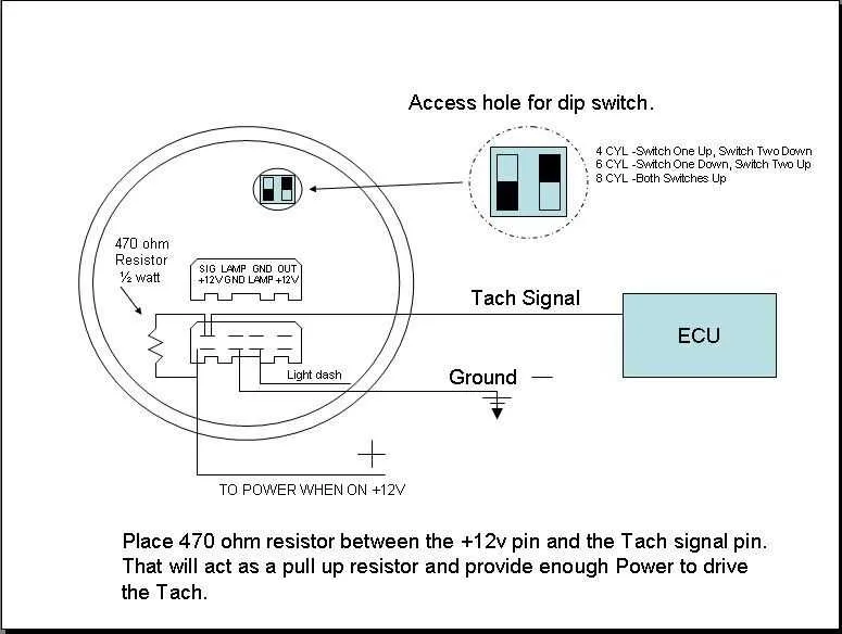 wiring diagram autometer tach