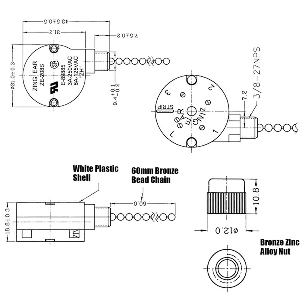schematic 3 speed ceiling fan wiring diagram