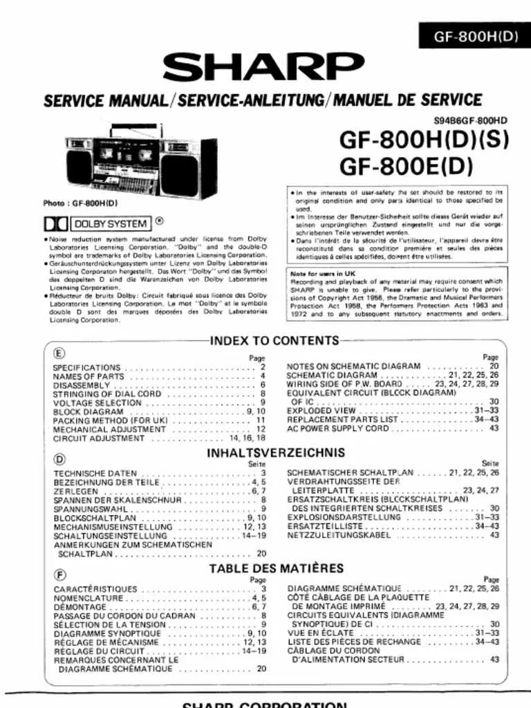 sharp spc800 wiring diagram
