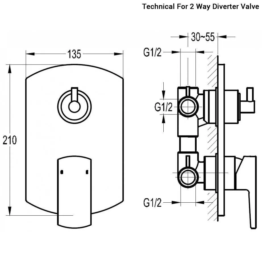 shower mixing valve diagram