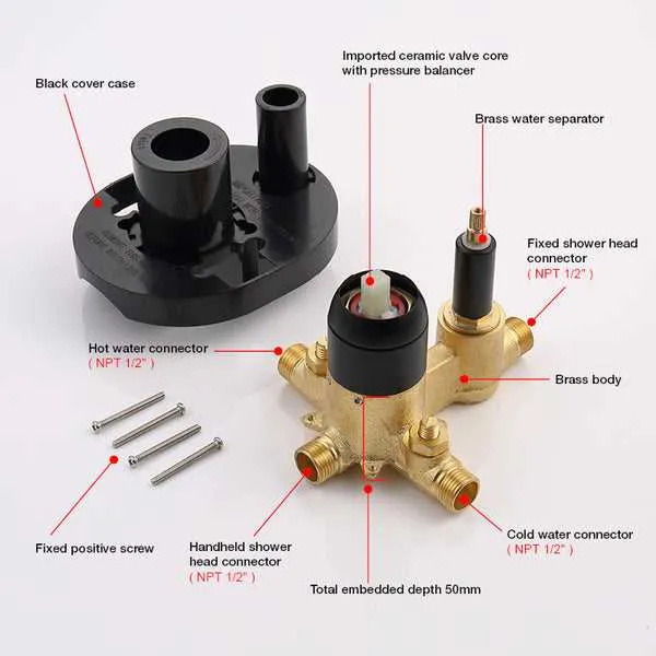 shower mixing valve diagram