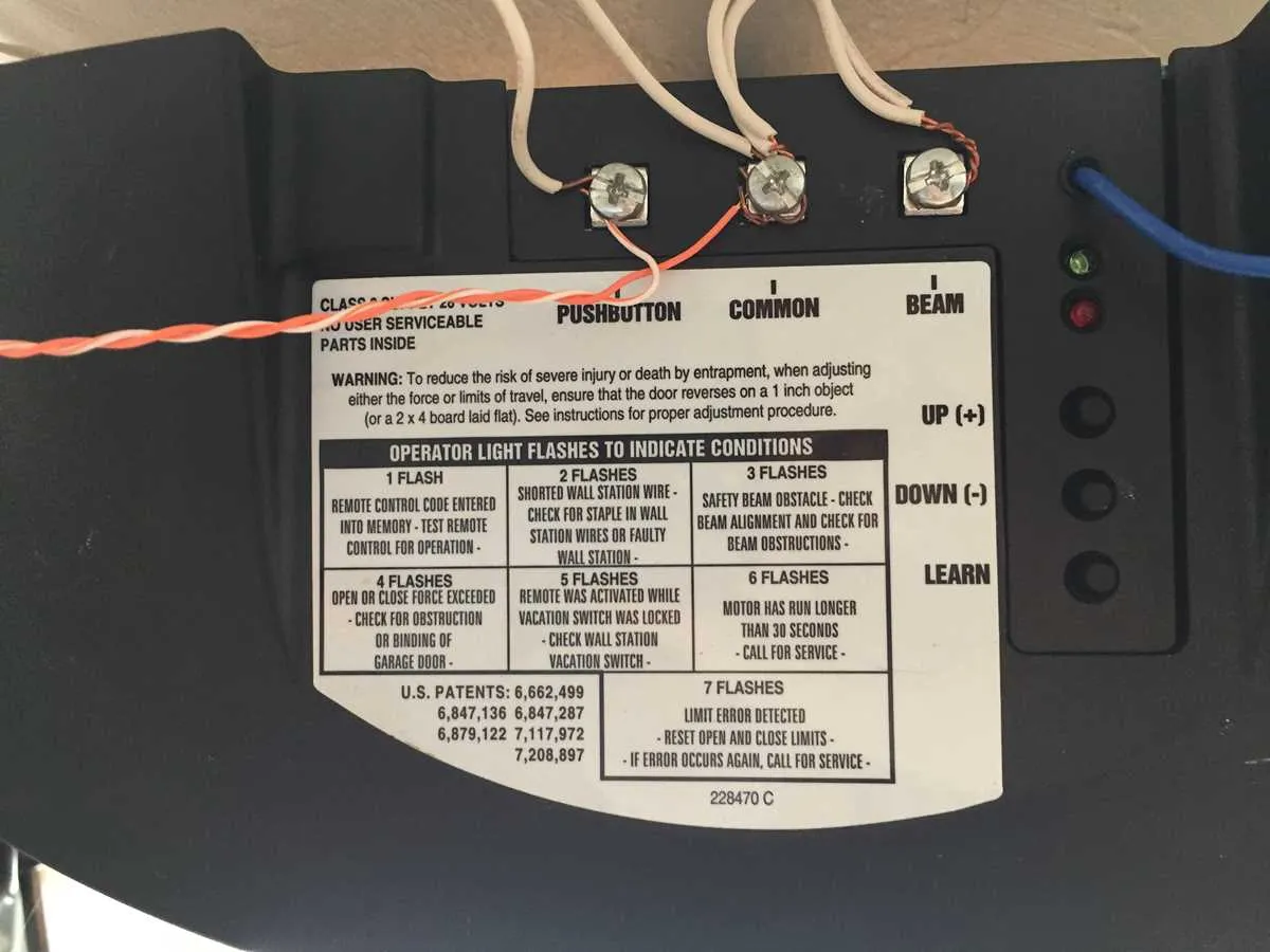garage door wiring diagram