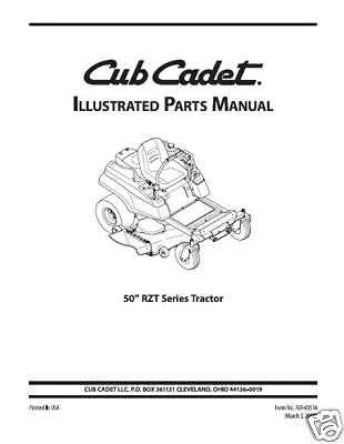 cub cadet rzt 50 drive belt diagram