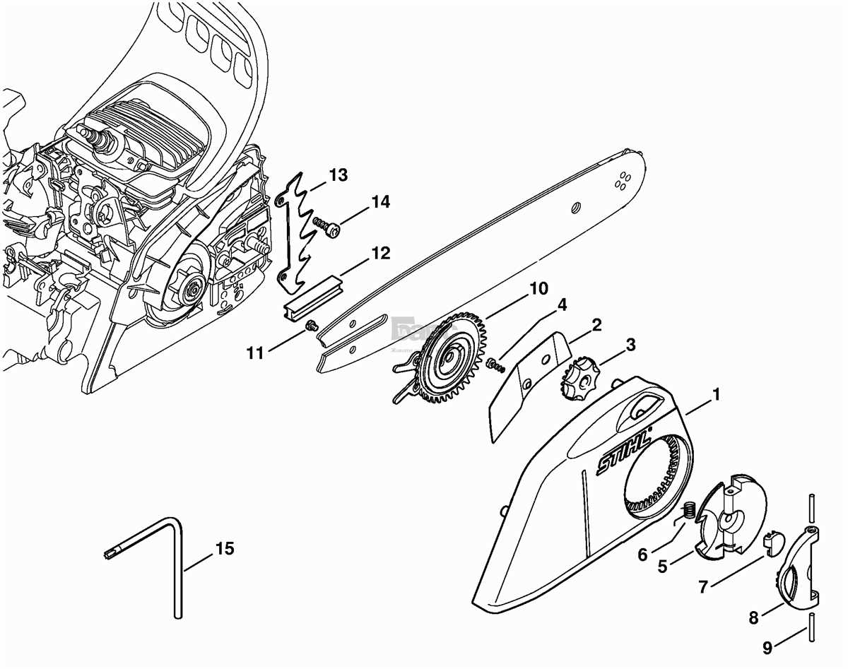 Components of the Stihl Chainsaw MS211C