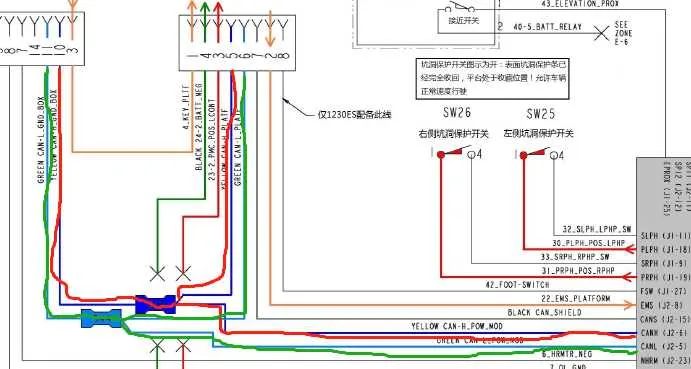 jlg boom lift control panel diagram