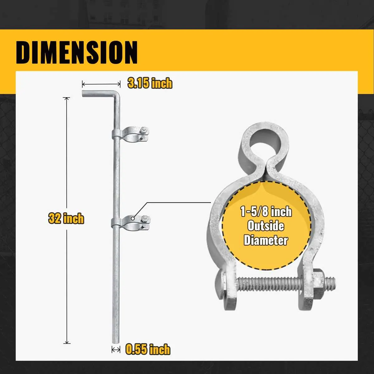 chain link fence parts diagram