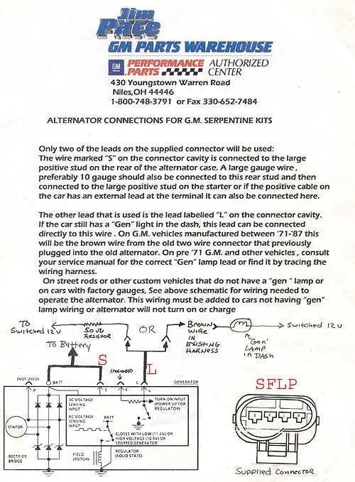 3 wire gm alternator wiring diagram