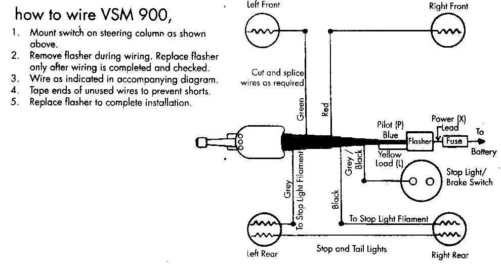 universal turn signal switch wiring diagram